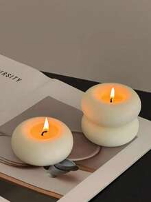 1/2/3Pcs Handmade Donut Candle, Holiday Decor, Creative Handicraft Gift, Aromatherapy Candle Ornament, Birthday Present, Cute Decoration, Photography Prop, Valentine's Day Gift, Mother's Day Gift, Creative Ornament, Shaped Candle, Home Decor, Dining Table Decor, Christmas Decoration