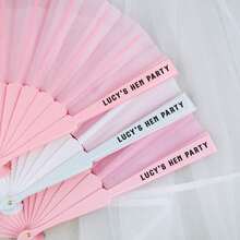 Customizable Single Party Fan, Suitable For Singles Party, Summer Singles Party, Bachelorette Party, Bride's Name Party, Hen Party Favors, Personalized Gift, Girls Night Out - Pink - View 4