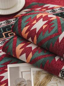 1 buc pernă de canapea în stil boem, țesătură chenilă, jacquard, husă de canapea artizanală, lavabilă, prietenoasă cu animalele de companie, pernă de protecție pentru canapea, universală, antiderapantă, potrivită pentru decorarea camerei, Advanced Sense (roșu, 90x90cm, scaun unic)