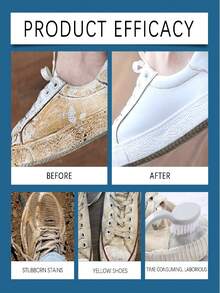 Sneaker Cleaner - Cleans Stains, Prevents Yellowing, Revives Whiteness. No Water Needed, Just Spray & Clean. Protects Color, Deep Cleans Stubborn Dirt. Suitable For: Sneakers, Athletic Shoes, Canvas Shoes, Mesh Shoes
