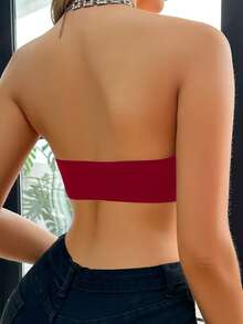 3 件套多色前扣文胸，无肩带无缝文胸，带钢圈和单层肩带，抹胸 - 彩色 - 查看 8