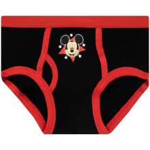 Disney Boys Briefs Pack Of 5 | Boys Mickey Mouse Underwear | Kids Multipack Underwear | Official Merchandise | Fast UK Delivery Shipping | Trusted UK Seller | Great Gift For Kids | Perfect For Back To School, Halloween, Birthdays, Christmas And Stocking Fillers - Red - View 2