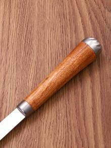 1pc Stainless Steel Potato Masher With Cat Paw Shaped Design, Wooden Handle Kitchen Tool - Silver - View 6