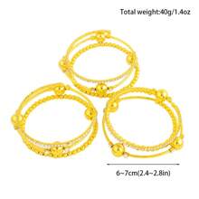1/3 Stücke 24 Karat Goldarmband Set im Boho-Stil, Mehrfach-Armband, modisch und elegant, Geschenkidee für westliche Frauen für Urlaub, Feiern, Dates, Alltag, Muttertag, Abschlussfeier
