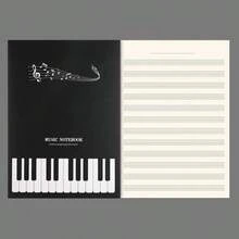 1pc 5-Line Music Notebook, Includes 16/24/36 Pages Music Manuscript, Songbook, Music Practice Book And Instrument Accessories