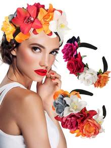 1 Stück Halloween Kopfschmuck Bionik Rose Schmetterling Haarband Party Haaraccessoire Lustiger Haarclip Dark Lolita übertriebener Cosplay Haarreif, Halloween Kostüme Feiertags Grundausstattung, Haarband, Haarreifen