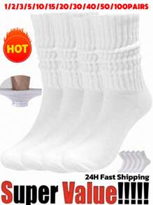 [20 Pares/15 Pares/10 Pares/5 Pares/3 Pares/1 Par] [Imprescindible para hombres deportistas] Calcetines deportivos clásicos para hombres | Transpirables y absorben el sudor | Alta elasticidad | Diseño de bloqueo de color a rayas | Múltiples colores disponibles | Oferta especial por tiempo limitado