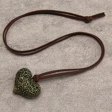 Boho Chic Necklace, Vintage Geometric Spiral Pendant With Wooden Beads, Fashionable Adjust Sweater Long Faux Leather Chain Jewelry Accessory For Women Casual Wear, Ideal Gift - Nhiều màu - Xem 8