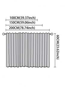 1pc Cute Cactus Embroidered Ruffled Sheer Curtain, Window Valance For Decor, Suitable For Daily Use And Holidays - Multicolor - View 2