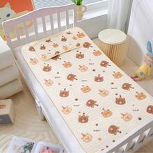 2pcs/Set Baby Summer Cooling Latex Bedding Set, Breathable Latex Mattress Pad + Pillow Case, Toddler Cooling Mat, Cute Cartoon Print Pattern, Children's Bedroom, Holiday/Birthday Gift