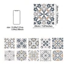 10pcs Bohemian Style Printed Floor Stickers, Self-Adhesive Waterproof Anti-Slip Wear-Resistant Peel And Stick Removable, Can Be Used For Living Room Bedroom Decor Kitchen And Bathroom Floor Wall Decor Landscaping, Cabinet Desktop Renovation Refurbishment, Available In Three Sizes: 5.91X5.91, 7.87X7.87, 11.81X11.81inch Home Decor Bathroom Decor Wall Paper Wallpapers Kitchen Accessories Kitchen Items Kitchen Decor Floor Tiles Flooring