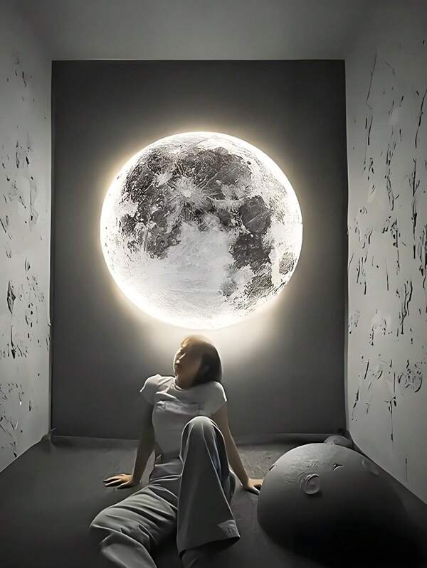 Planet & Moon Projection Lamp, 360° Rotable Decorative Light, Adorable Atmosphere Creator, Portable USB Powered LED Projector For Wall And Ceiling Decor, LED Starry Sky Ambiance Light