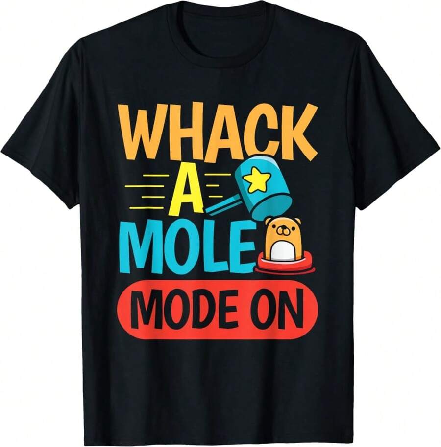 Whack A Mole Mode On Design For A Whack A Mole Player Casual Comfort T-Shirt - Black - View 1