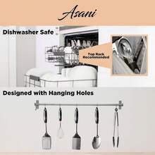Local Delivery-Asani 25-Piece Stainless Steel Kitchen Utensil Set | Non-Stick Cooking Gadgets And Tools Kit | Durable Dishwasher-Safe Cookware Set | Kitchenware Gift Idea, Best New Apartment Essentials - default - View 4