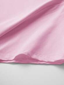 GRDR Men's Fashionable Solid Color Basic Short Sleeve Casual T-Shirt - Pink - View 3