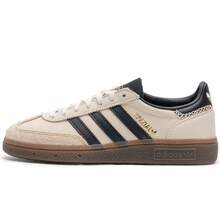 Adidas Originals 男鞋女鞋休閒鞋 HANDBALL SPEZIAL W 輕便日常旅遊鞋中性款運動鞋低筒板鞋IE3698 - 米黃色/黑色 - 查看 1