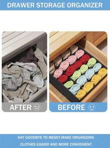 Sock And Underwear Storage Box: One Piece, 24 Sets Of Folding Drawers, Wardrobe Partition, Wardrobe Space, Bedroom Decoration, Decoration, Decoration, Bedroom Decoration, Clothing, Trousers, Cloth, Jeans, Skirts, White Shirts, Women's Trousers And Women's Clothing