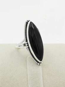 1pc Elegant Boho Style Ring, Luxury Unique Punk Ring, Valentine's Day Jewelry Gift - 銀色 - 查看 4