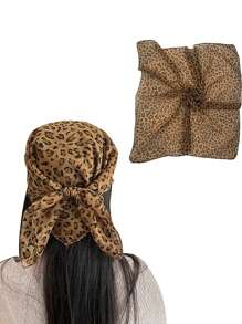 1 pezzo di accessori per capelli, foulard, sciarpe, sciarpa triangolare da donna, stile hip-hop, versatile, in tessuto di raso floreale