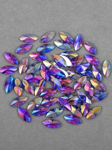 100 cái/gói, Đá giả Acrylic hình mắt ngựa 7*15mm, Đá giả đáy phẳng có đế bạc, Đá giả mắt ngựa nhọn không có lá kim, Dùng cho đồ thủ công tự làm, Trang phục khiêu vũ, Túi xách, Giày dép - Nhiều màu - Xem 7
