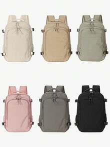 Mochila de gran capacidad para mujer para el ocio, viajes ligeros, viajes de negocios, equipaje, bolsas escolares, viajes cortos y desplazamientos - Multicolor - Ver 4