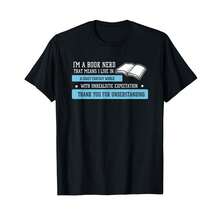 Book Nerd Literature Gift For Book Nerds And Book Readers T-Shirt, LU Gifts For Mom - Black - View 1