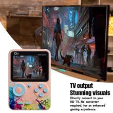 Retro Mini Handheld Spielekonsole für Kinder und Erwachsene - 3,5'' HD Bildschirm tragbarer Videospielplayer mit AV-Ausgang, wiederaufladbarer Akku, 500 Klassische Spiele - Weihnachts-, Halloween-, Erntedankfest-Geschenke