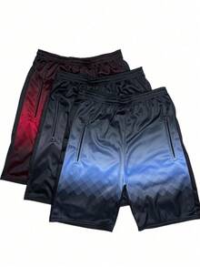 KIT 4 Chimpa Bermuda Shorts With Zipper Flannel Fitness For Men - 彩色 - 查看 3