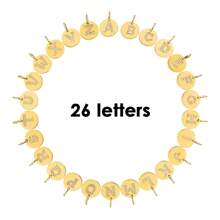 26-Letter English Drip Letter Stainless Steel Accessories Set With Zirconia Inlay DIY Pendant Bracelet Necklace Earrings Jewelry Charms, Handmade DIY Charm Pendants For Bracelets