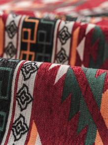 1 buc pernă de canapea în stil boem, țesătură chenilă, jacquard, husă de canapea artizanală, lavabilă, prietenoasă cu animalele de companie, pernă de protecție pentru canapea, universală, antiderapantă, potrivită pentru decorarea camerei, Advanced Sense (roșu, 90x90cm, scaun unic)