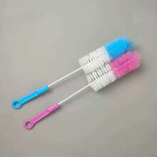 1pc Long Handled Cup Brush, Kitchen Glass Bottle Cleaning Brush, Milk Bottle And Teacup Washer, Manual Non Electric Cleaning Tool