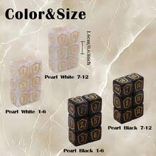 12pcs/24pcs MTG Dice Counter Set - Black Dice With Bold Yellow Number 1-6 And 7-12, Plastic D6 Dice, For Magic: The Gathering, TCG, RPG, Card Games - Basic Game Accessory, Family Dice Game Series - Multicolor - View 11