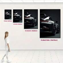 1pc Black & White Vintage Car Poster, High-Quality Image, Elegant Wall Art, Modern Decor Style, Retro Canvas Painting, Creative Poster, Suitable For Living Room And Bedroom Decor, Perfect Gift For Holidays, Also Fits Home And Office Corridors. - Multicolor - View 2