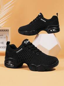 Zapatos de baile de moda para mujer, con amortiguación y aumento de altura, zapatillas de baile casuales transpirables, de nuevo estilo, aptos para todas las estaciones