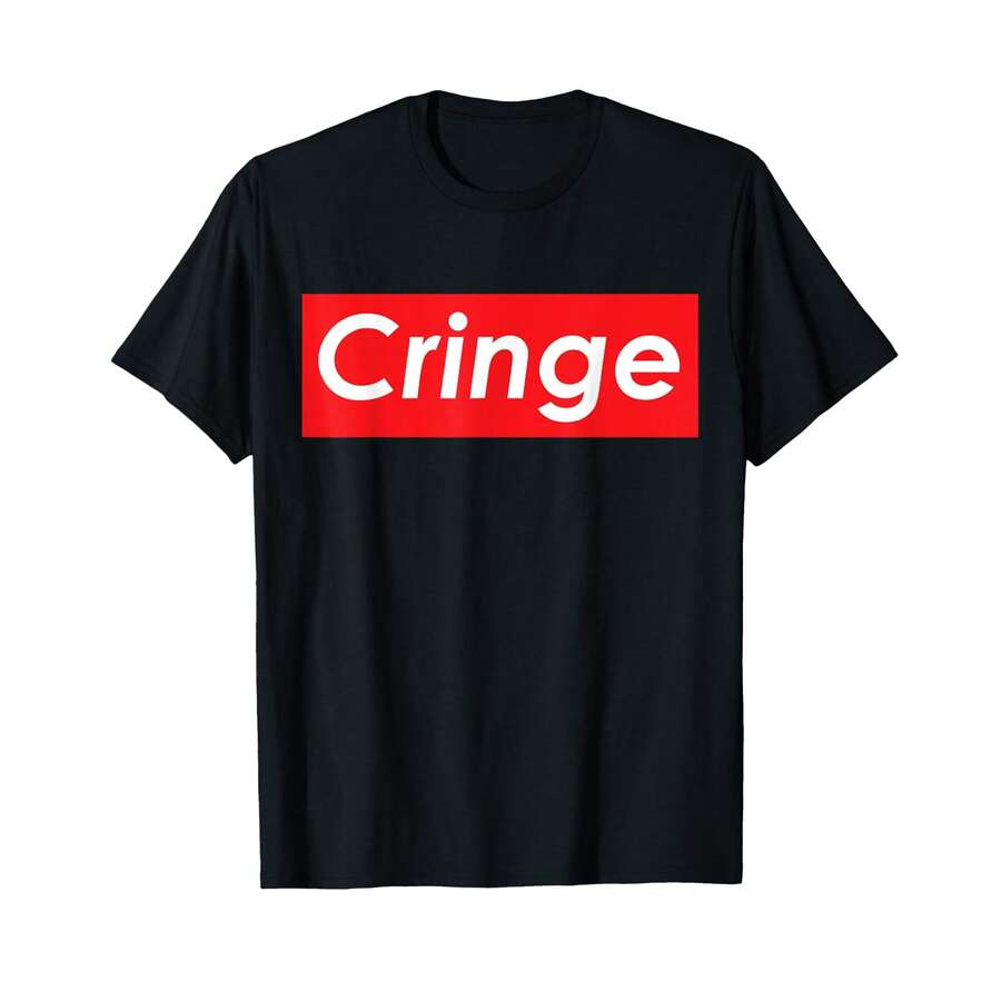 Cringe Meme Funny Gaming Videos T-Shirt - Black, Uni-Adults, Short Sve, Small^ AS Gift Ideas - Black - View 1