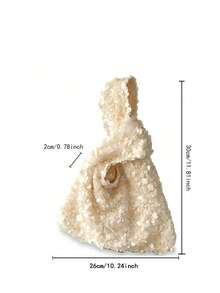 女士闪亮亮片腕包，百搭时尚复古风格手提包