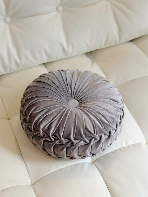 1PC Dutch Velvet Hand-Stitched Pumpkin-Shaped Car Wheel Pad With Core, Also Serves As A Cushion Or Throw Pillow.