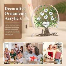 1 件个性化亚克力生命之树、个性化亚克力、带有名字的亚克力块、母亲节礼物、父亲节礼物、家庭纪念品、定制孩子名字、生日礼物、送给妈妈的礼物、圣诞节礼物 - 彩色 - 查看 2