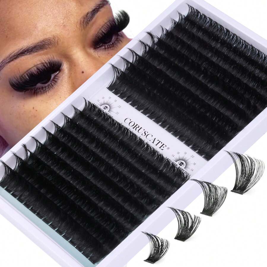 Thick Eyelash Clusters 14-20mm Long Cluster Eyelash Extensions 280pcs Individual Lashes Cluster DIY Eyelashes Mink Strips Volume Lash Extension