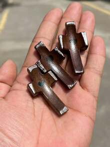 10个/20个/5个装心形木质十字架装饰品，精致祈祷手拿舒适木质十字架，适合家居和办公室装饰，是派对的绝佳创意装饰礼品。手工制作的艺术手柄十字架礼品，心连心鼓励礼物，圣诞装饰礼品。 - 彩色 - 查看 9