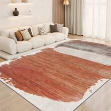 1pc Luxury French Colorblock Abstract Geometric Pattern Carpet, 1100g Fine Yarn Wool + TPR Washable Fabric Bottom, Nordic Minimalist Textured Rectangular Fluffy Soft Machine Washable Area Rug, Suitable For Outdoor, Entryway, Living Room, Bedroom, Laundry Room, Bathroom, Game Room, All Season Large Size Home Mat, Home Decor