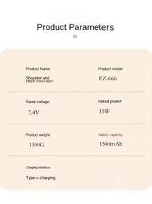 RAF Chal masajeador de hombros y cuello, dispositivo eléctrico de masaje vibratorio de los músculos trapezoides, regalo para padres con vibración, masajeador de cuello y hombros con amasado
