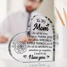1 pieza Mom Birthday Gifts For Mom I Love You Mom Mothers Day Gifts Hug Heart Crystal Paperweight For Mom From Daughter Son For Christmas Mothers Day Birthday Thanksgiving Presents Halloween Mom Gift Heart - 1 - Ver 7