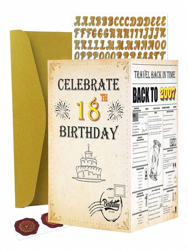 1 Juego de tarjeta de cumpleaños divertida y creativa "Volver al año de nacimiento", tarjetas de cumpleaños divertidas para familiares y amigos, excelente para cumpleaños 30, 40, 50, 60, 70, 75, 80, 90