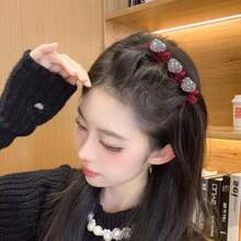 1 pieza Pinza para el cabello en forma de corazón delicada para mujer, accesorio de moda y elegante adecuado para peinar cabello grueso o fino, para uso diario