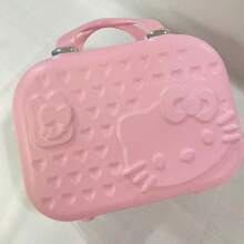 Sanrio Sanrio A Multifunctional Suitcase Designed For Both Genders, Ideal For Holding Cosmetics. The Surface Resists Oil, Featuring A 14-Inch Sanrio Hello Kitty Design, Making It An Excellent Choice For A Makeup Travel Case And Travel Accessories, As Well As A Wonderful Birthday Present. Bag For School School Accessories School Stuff