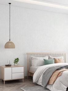 1 Rotolo di 20 metri di carta da parati autoadesiva, adesivi per pareti 3D in schiuma, impermeabile e antiumido, facile da applicare, ritagliabile, adatta per decorare il soggiorno, la sala da pranzo, l'ufficio, il soffitto e altre stanze - Bianco - Visualizzare 10