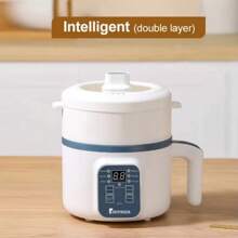 RAF Fogão e Vapor Elétrico Portátil Mini Para 1-3 Pessoas. Panela Elétrica Antiaderente Versátil Para Cozinhar a Vapor e Ferver Frango, Macarrão, Arroz, Sopa, Mingau, Aveia, Pães e Muito Mais, Rápido e Conveniente