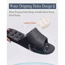 New-  Women's Shower Slipper, Quick Rying Non-Slip Slippers, Bathroom Hou & Pool San, In-Oor Slipper For Gym, Soft Sole, Beige, Size S, M, L, XL - 黑9小姐8男 - 查看 4