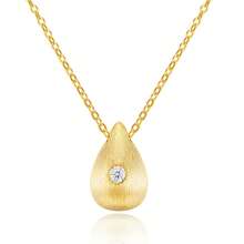 1pc Moissanite Pendant Necklace, 925 Sterling Silver 18K Gold Plated Teardrop Design, Low Allergy, Gift For Birthday, Mother's Day, Christmas, Graduation, Comes With GRA Certificate, Passable Tester Pen